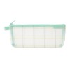 Midori 41848006 Pen Case, Mesh, Gusset, Checkered Pattern, Green