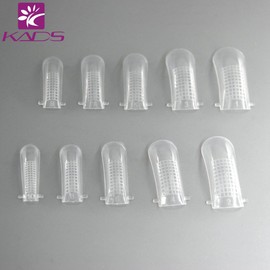 KADS Nail Tips 100PCS/10 Sizes Dual Nail Foam UV Gel Acrylic Nail Art Solid Transparent