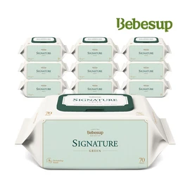 Bebesup Signature Green 70 Sheet Caps 10 Packs, SG01-Signature Green 70 Sheets Caps 10 Packs / 베베숲  시그니처 그린 70매 캡 10팩, SG01-시그니처 그린 70매 캡 10팩