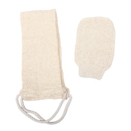 NOLITOY Back Scrubber Exfoliating Mitts Piece Set Sisal Bath Gloves for Thorough Body Cleansing