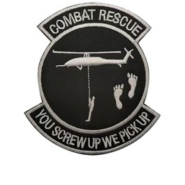 Replacement for Rare Norse Viking Raven Runes Odin God of War Embroidered Patches Tactical Morale Applique Fastener Hook & Loop Emblem 1 Pieces (Helicopter Rescue)