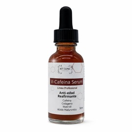V-Cafeína Serum Reafirmante con Colágeno, Matrixyl y Ácido Hialurónico 30 ml | Sérum Facial Anti-Edad Hidratante | Apariencia de Firmeza y Elasticidad | Uso Profesional y Diario