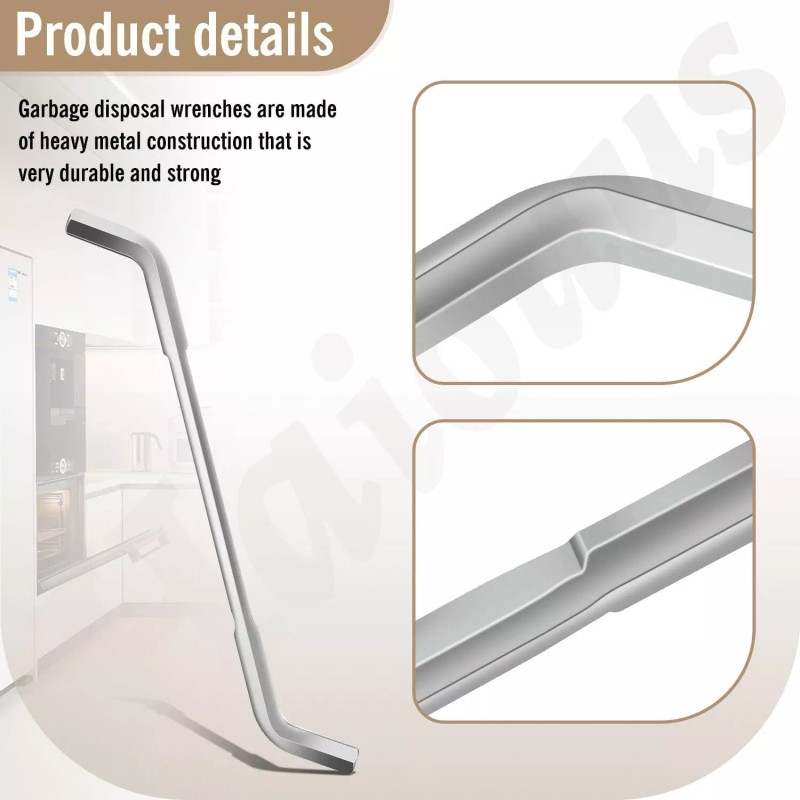 Haiouus Garbage Disposal Wrench, Allen Wrench Tool Compatible Silver