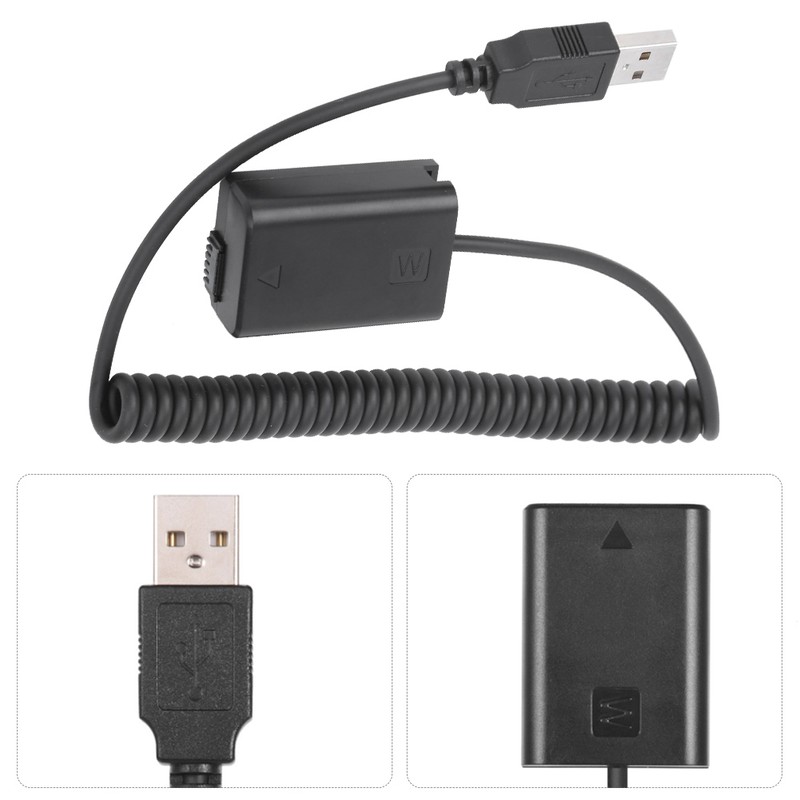 USB to FW50 Full Decoder Dummy Battery Fit for Sony