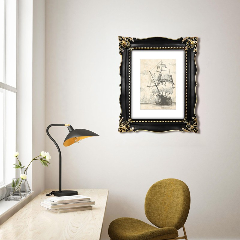 SIMON'S SHOP 11x14 Picture Frames with Mat for 8x10 Image,