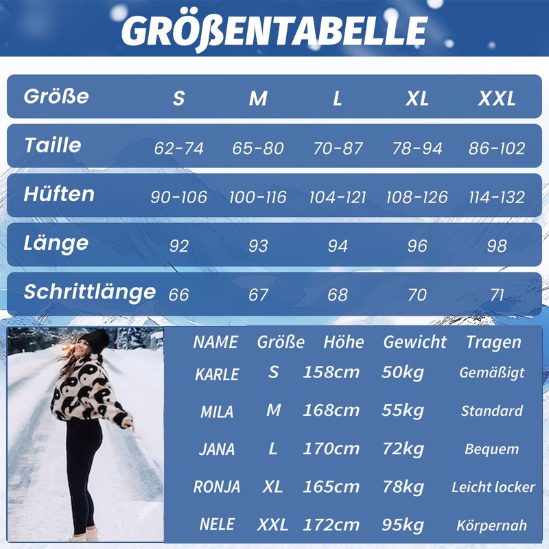 HIPOWER Women's Thermal Leggings, Lined, Thickened Winter Leggings, Warm, Plush