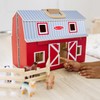 Melissa & Doug Fold and Go Wooden Barn With 7