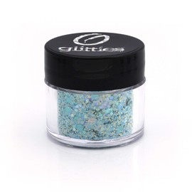 GLITTIES - Summer Breeze - Chunky Glitter Mix - Great for Nail Art, Acrylic Gel, Polish Tips, Festivals, Hair, Raves, and Decoration - Made in USA (10 Grams)