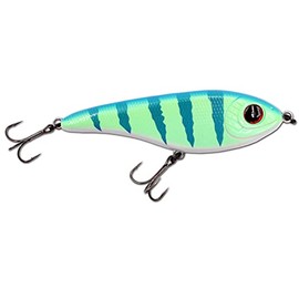 Angel-Berger Wild Devil Baits Pike Master Jerkbait Jerk Wobbler Hardbait (Blue Tiger, 12 cm / Sinking)