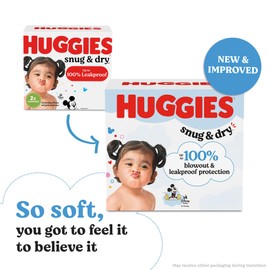 Huggies Size 4 Diapers, Snug & Dry Baby Diapers, Size 4 (22-37 lbs), 30 Count, Packaging May Vary