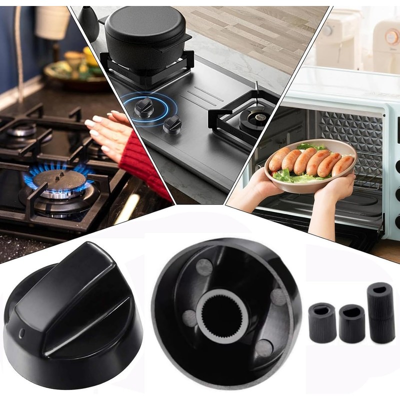 Bessy shop 4 Pcs Universal Gas Hob Knobs 42mm Control
