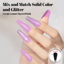 YTD Likomey Pink Purple Gel Nail Polish,15ml Salon Home DIY Manicure and Pedicure Fall Winter Soak Off UV Color Varnish,CS474
