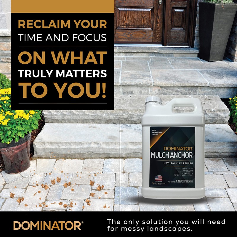 DOMINATOR Mulch Anchor 2.5 Gallons - Mulch Glue and Pea