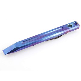 Hamans Pry-Bar Titanium Multi Tool with Clip, 3 in 1 Design, Pry Bar, Nail Puller, Screwdriver, 125 mm, 50 g, Blue