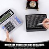 Money Saving Box for Adults，Wooden Money Vault Saving Challenge with