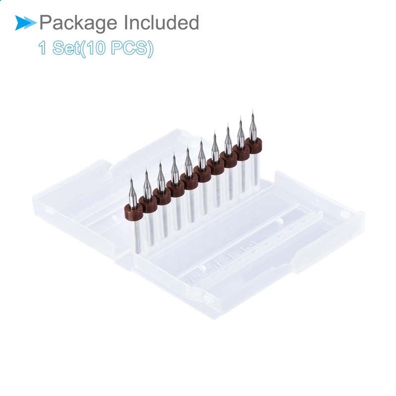 CoCud Micro Circuit Board Drill Bit 1/8 Inch Shank 0.1