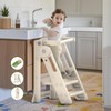 Hoopyosms Foldable Toddler Tower Kitchen Step Stool for Sink Kids