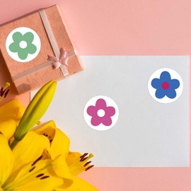 500 Stickers/Roll, Little Red Flower Reward Stickers, Children's Toy Decoration, Gift Series, Sticker Labels for Envelopes Cards Party Supply Decoration