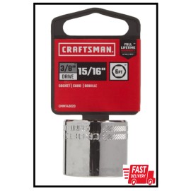 Does Not Apply CRAFTSMAN Shallow Socket, SAE, 3/8-Inch Drive, 15/16-Inch, 6-Point (CMMT43020)