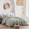 LANE LINEN Single Duvet Cover Set Silver - Pre Washed