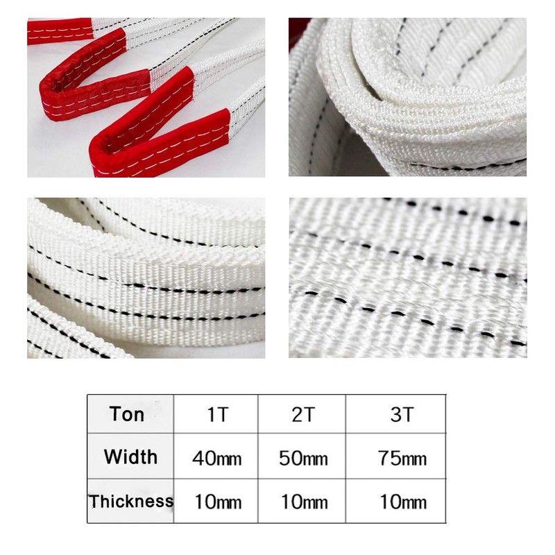 3T Cargo Lifting Slings Duplex Webbing Crane Cargo Strap Tool