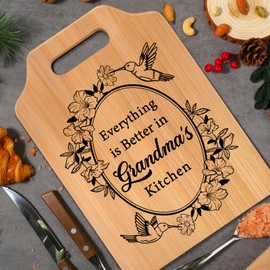 Gifts for Grandma, Grandma Birthday Gifts from Granddaughter - Unique Cutting Board - Best Grandma Gifts Ideas Valentiens Day Christmas Gifts for Grandmother Granny