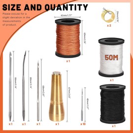 20 Piezas Kit de Reparación de Calzado y Cuero con Agujas Especiales, Herramientas de Costura para Zapatos, Lonas y DIY, Incluye Agujas para Piel, Ideal para Manualidades y Bricolaje