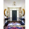 Bagood 8 Inch Mid Century Ceiling Light Modern Gold Semi
