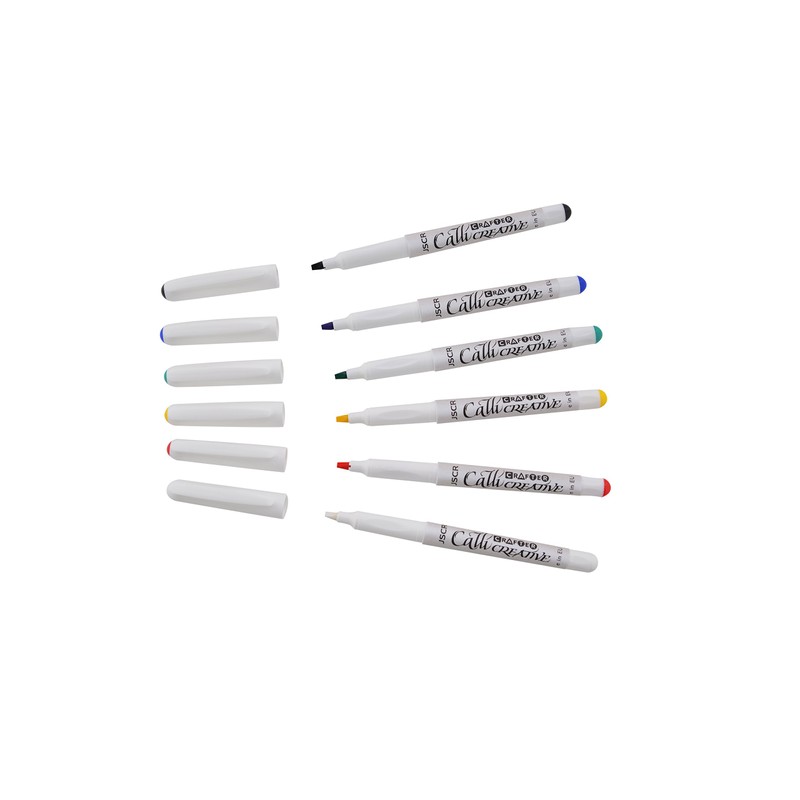 Manuscript Pen Company Callicreative Italic Crafter Markers – 6 Pieces