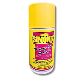 Simoniz Chewing Gum Remover Spray 7 Oz - 1 Pack - Targets Stubborn Residues & Adhesives on Carpet, Furniture, & More! Versatile for Cars, Candle Wax, Mats, & Shoes