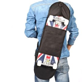 NA Skateboard Bag Longboard Carry Bag Black Skateboard Bag One Shoulder Skateboard Carry Bag for Skateboarding (Black)