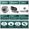 LONGRUNFORU 6" x 2" Industrial Casters, Steel Cast Iron Wheel