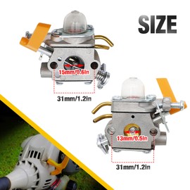 Hoypeyfiy 308054013 308054013 Carburetor Kit, Replacement for Ryobi, Replacement for Homelite 26cc and 30cc Trimmer and Brushcutter, Replaces 308054003, 985624001, 308054015