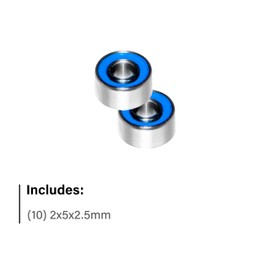 2x5x2.5mm | MR52-2RS (10 Rubber Sealed Bearings)