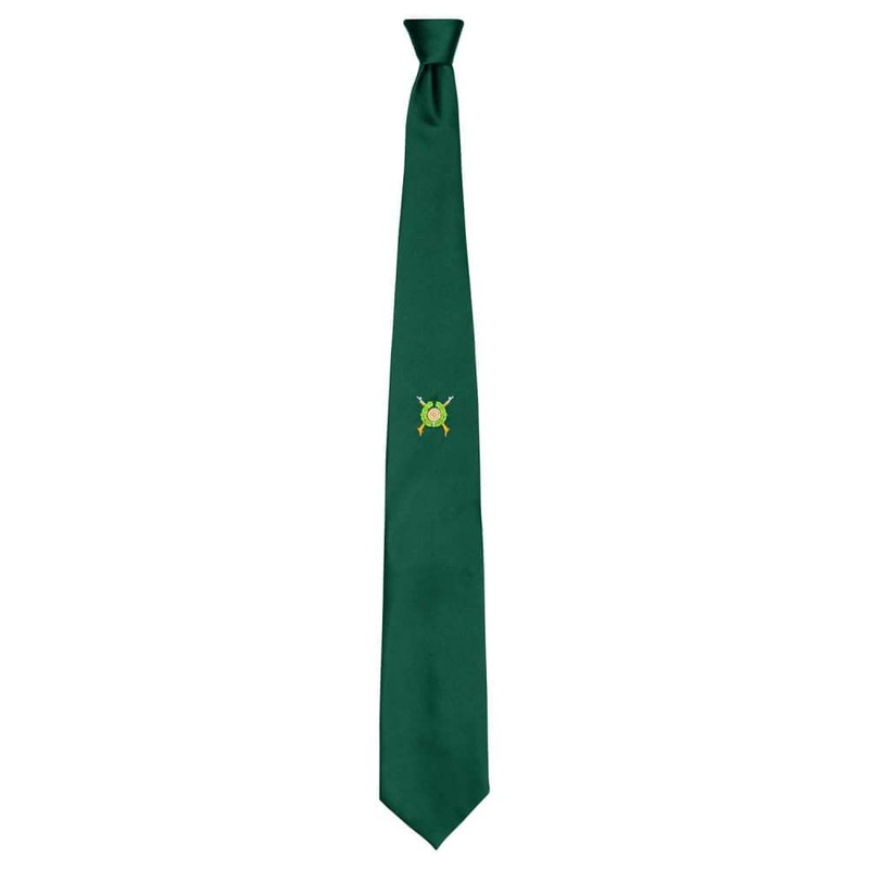 Deitert Shooting Tie Extra Long with Embroidered Emblem, Green