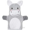 Erwin Müller Children's Wash Mitt 2-in-1 Donkey Walk Terry Grey