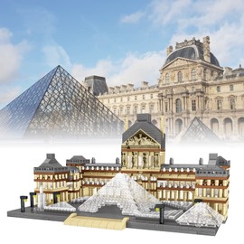 Geniteen Architecture Louvre - Juego de bloques de construcción de 3377 piezas, modelo arquitectónico famoso mundial, juguetes educativos de construcción