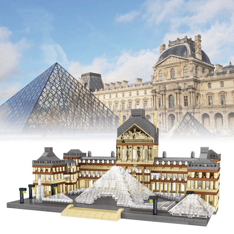 Geniteen Architecture Louvre - Juego de bloques de construcción de