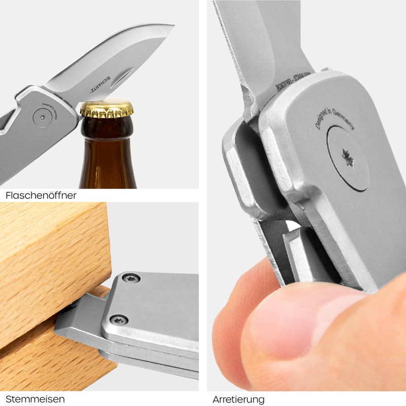 RICHARTZ WORKPRO 11+ | Multifunktionsmesser mit 11 Funktionen inkl. Stemmeisen