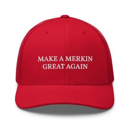 CreativeTees4You Make A Merkin Great Again America Trucker Cap Hat Adjustable Cotton Red