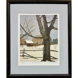 Terry Mihlrad "The Sentine" FRAMED SIGNED & # ART American Landscape Nature NEW