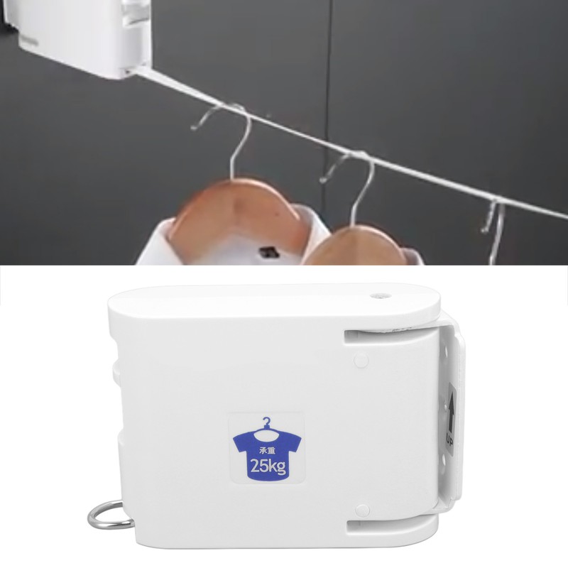 4.2m Thickened Retractable Clothesline Concealed Positioning Buckle Indoor Room Wall