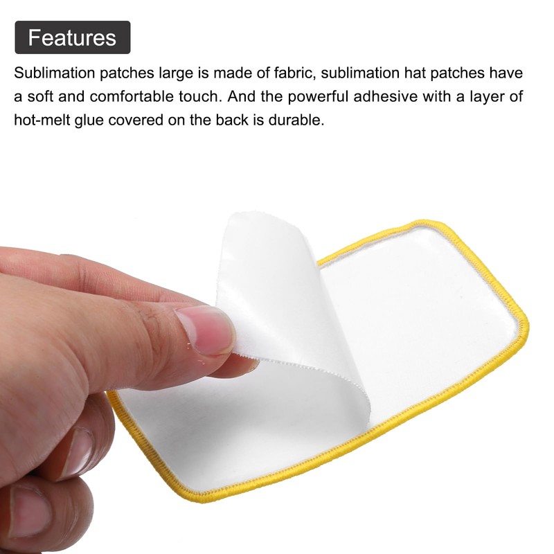 sourcing map 30pcs Sublimation Patch Blank, 3 Shape Fabric Iron-on