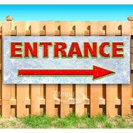 Entrance Right Arrow Banner 13 oz | Non-Fabric | Heavy-Duty Vinyl Single-Sided with Metal Grommets