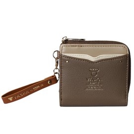 Mozu VS-0333 VASKA VS-0333 Wallet, External Pocket, Lightweight, Compact, Smaller, Coin Purse, L-Shaped Zipper, Synthetic Leather, Strap, Elk, Scandinavia, VASKA by Sylphy, brown (mocha)