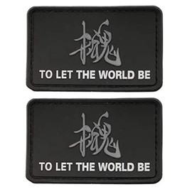 Metal Gear Solid to Let The World Be PVC Patches Hook Tactical Morale Applique Fastener Military Patch 2Pcs