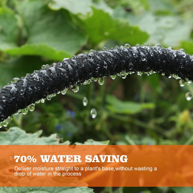 Soaker Hose 100 FT for Garden with 5/8" Diameter Irrigation