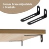 Dnyta 6 Pack Shelf Bracket L-Shape Corner Brace Adjustable L