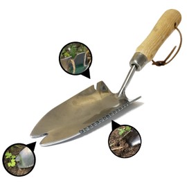 Greenman Multipurpose Hand Trowel All In One Essential Tool Strong Mirrored 31.5cm with Ash Handle