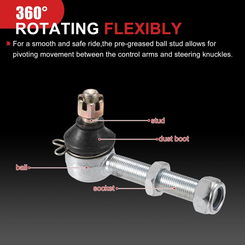 X AUTOHAUX M12x1.25 Left Right Ball Joint Fit for 150CC